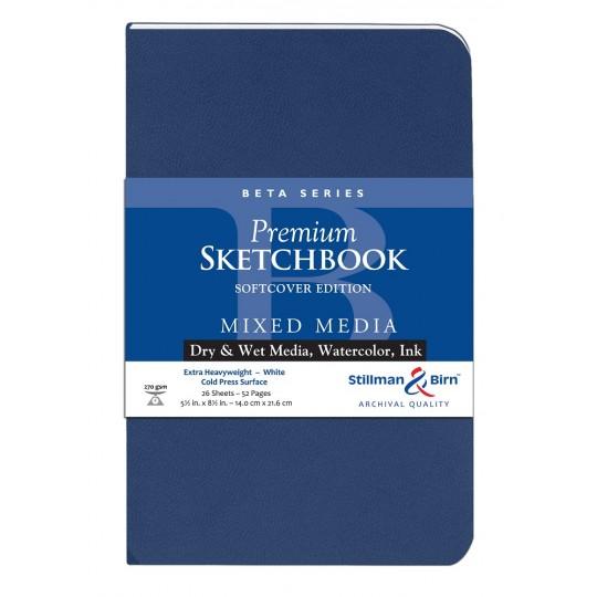 Carnet Stillman & Birn Beta softcover 21,6x14 26f 270g grain fin portrait