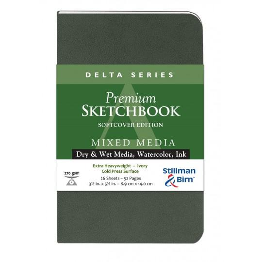 Carnet Stillman & Birn Delta softcover 14x9 26f 270g Ivoire grain fin