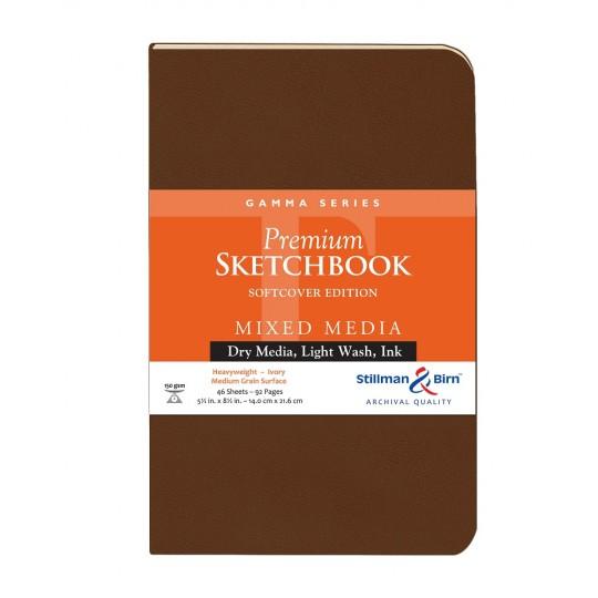 Carnet Stillman & Birn Gamma softcover 21,6x14 46f 150g vélin ivoire