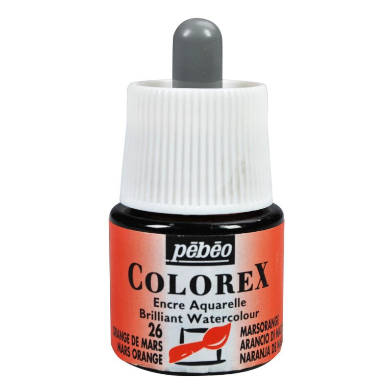 Orange de mars - Encre aquarelle Colorex 45ml Pébéo