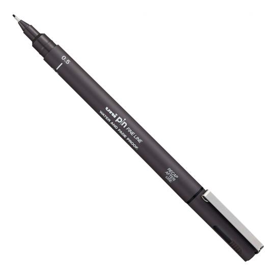 Feutre dessin technique pointe calibrée Uni-Pin 0,5 mm gris foncé