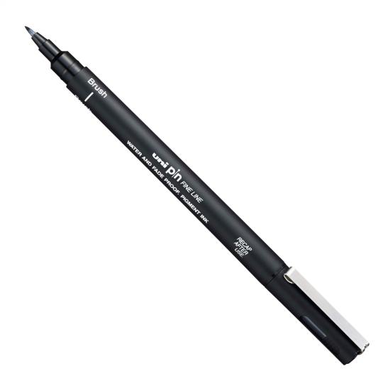 Feutre pinceau encre pigmentée Uni-Pin noir