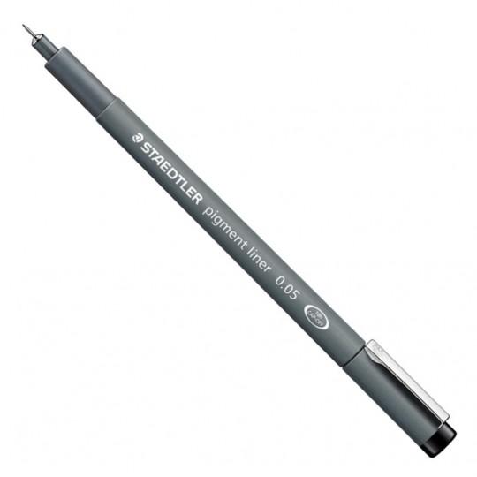 Feutre pigment liner pointe calibrée Staedtler 0,05 mm noir