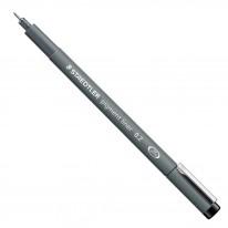 Feutre pigment liner pointe calibrée Staedtler 0,2 mm noir