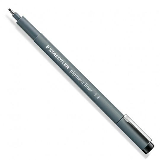 Feutre pigment liner pointe calibrée Staedtler 1,2 mm noir