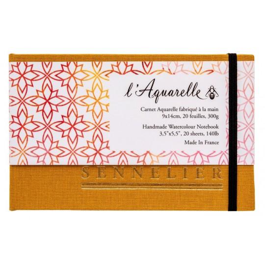 Carnet aquarelle entoilé spiralé 9x14 300g 20f Sennelier