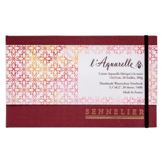 Carnet aquarelle entoilé spiralé 13x21 300g 20f Sennelier