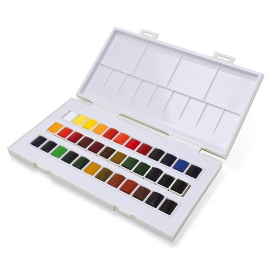 Boîte de voyage « la petite aquarelle » 36 ½ godets aquarelle fine Sennelier