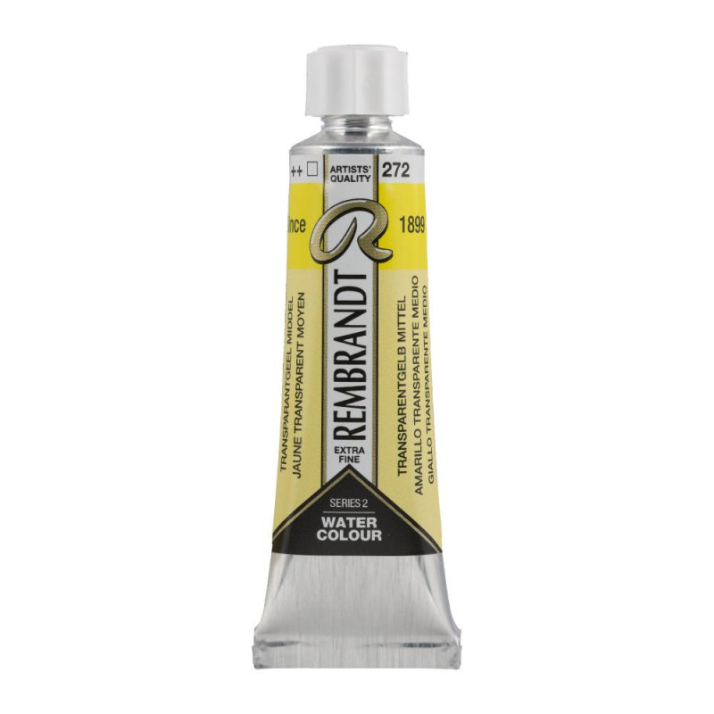 Jaune transparent moyen - Aquarelles Tube 10 ml Rembrandt
