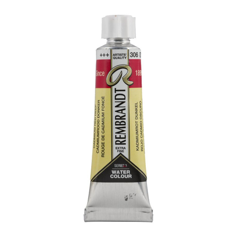 Rouge de cadmium foncé - Aquarelles Tube 10 ml Rembrandt