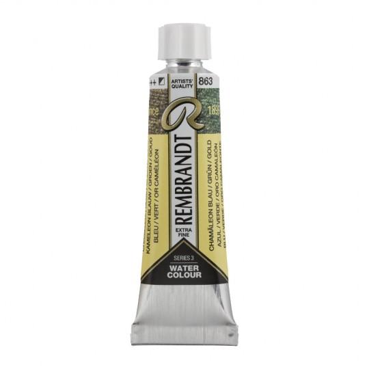 Caméléon bleu vert or - Aquarelles Tube 10 ml Rembrandt