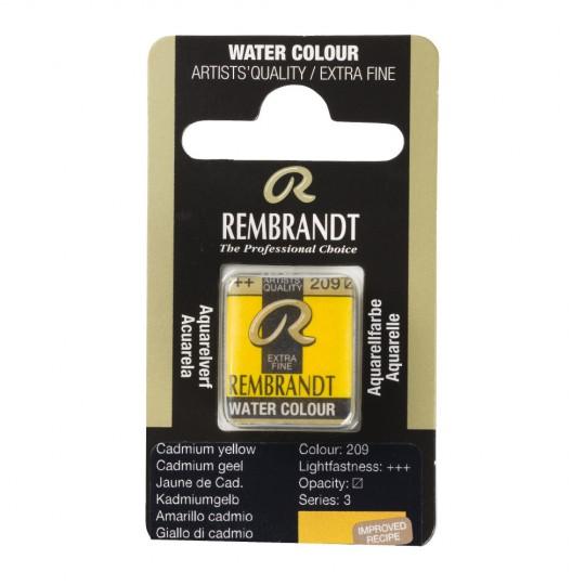 Jaune de cadmium - Aquarelles 1/2 Godet Rembrandt
