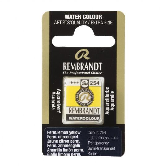 Jaune citron permanent - Aquarelles 1/2 Godet Rembrandt