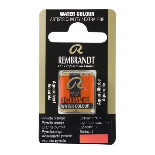 Orange pyrrole - Aquarelles 1/2 Godet Rembrandt