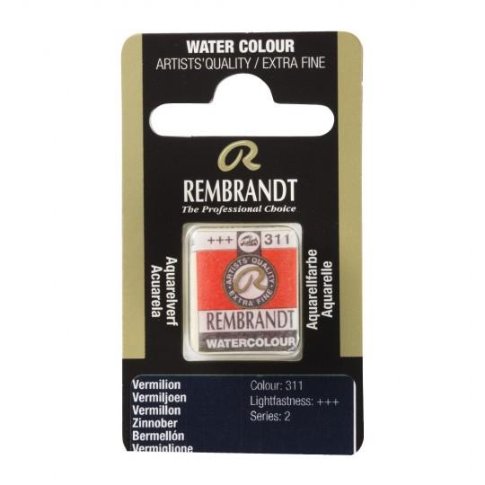 Vermillon - Aquarelles 1/2 Godet Rembrandt