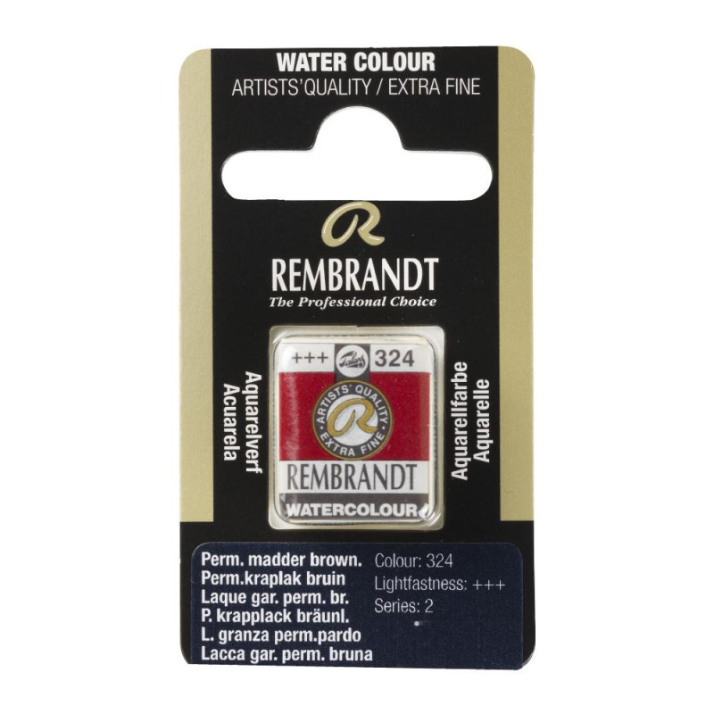 Laque de garance permanent brun - Aquarelles 1/2 Godet Rembrandt