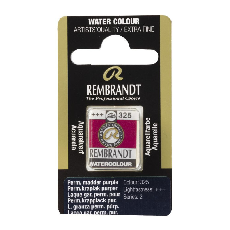 Laque de garance permanent pourpre - Aquarelles 1/2 Godet Rembrandt