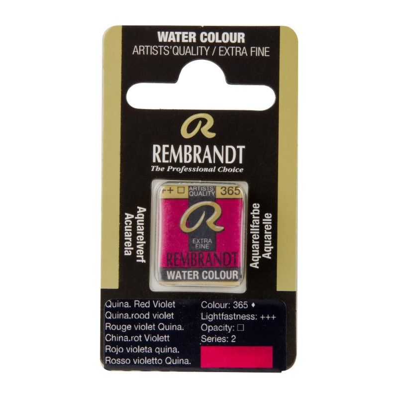 Rouge violet quinacridone - Aquarelles 1/2 Godet Rembrandt