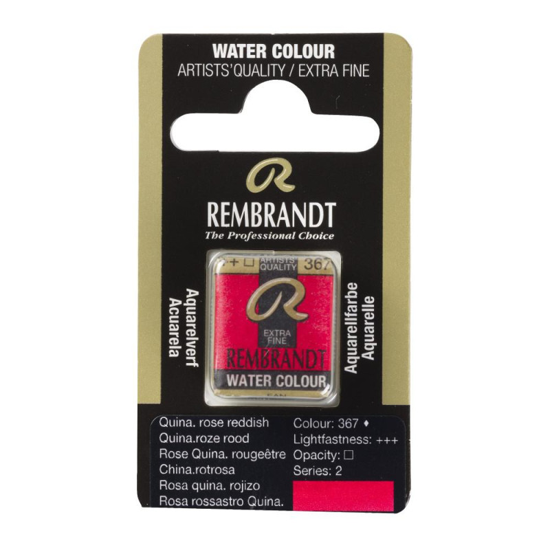 Rose quinacridone rouge - Aquarelles 1/2 Godet Rembrandt