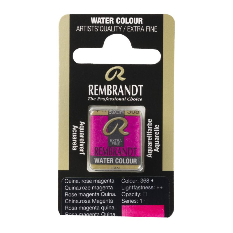 Rose magenta quinacridone - Aquarelles 1/2 Godet Rembrandt