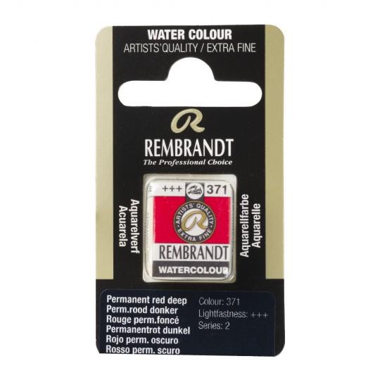 Rouge permanent foncé - Aquarelles 1/2 Godet Rembrandt
