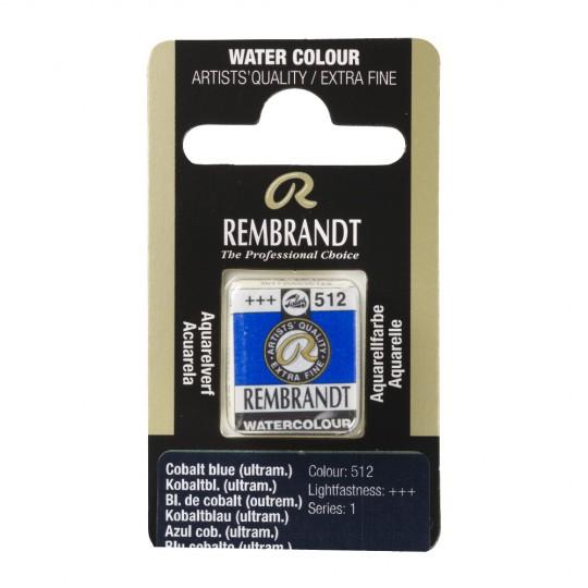 Bleu de cobalt outremer - Aquarelles 1/2 Godet Rembrandt
