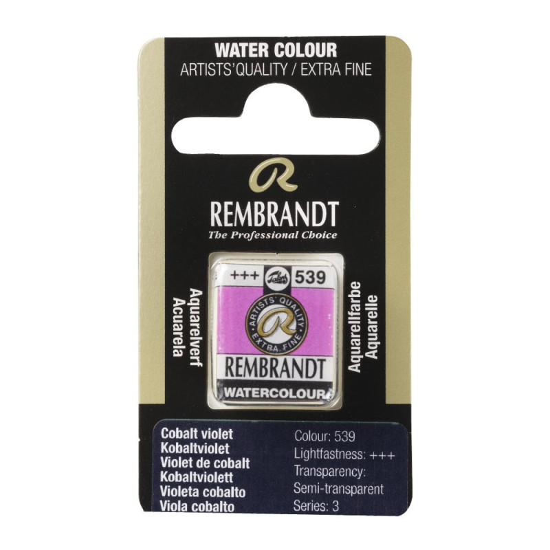Violet de cobalt - Aquarelles 1/2 Godet Rembrandt