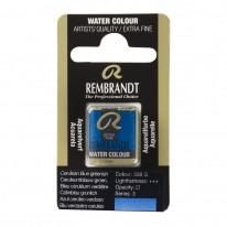 Bleu céruléum vert - Aquarelles 1/2 Godet Rembrandt