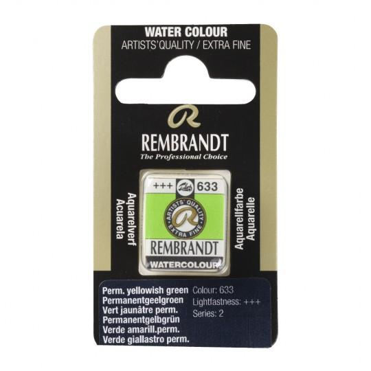Vert jaune permanent - Aquarelles 1/2 Godet Rembrandt