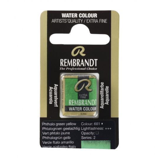 Vert phtalo jaune - Aquarelles 1/2 Godet Rembrandt