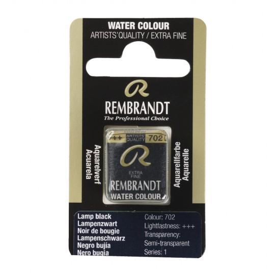 Noir de bougie - Aquarelles 1/2 Godet Rembrandt