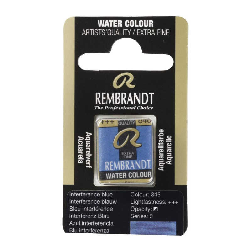 Bleu interférence - Aquarelles 1/2 Godet Rembrandt