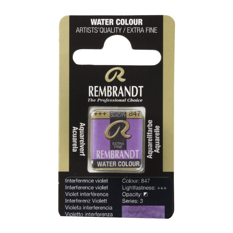 Violet interférence - Aquarelles 1/2 Godet Rembrandt