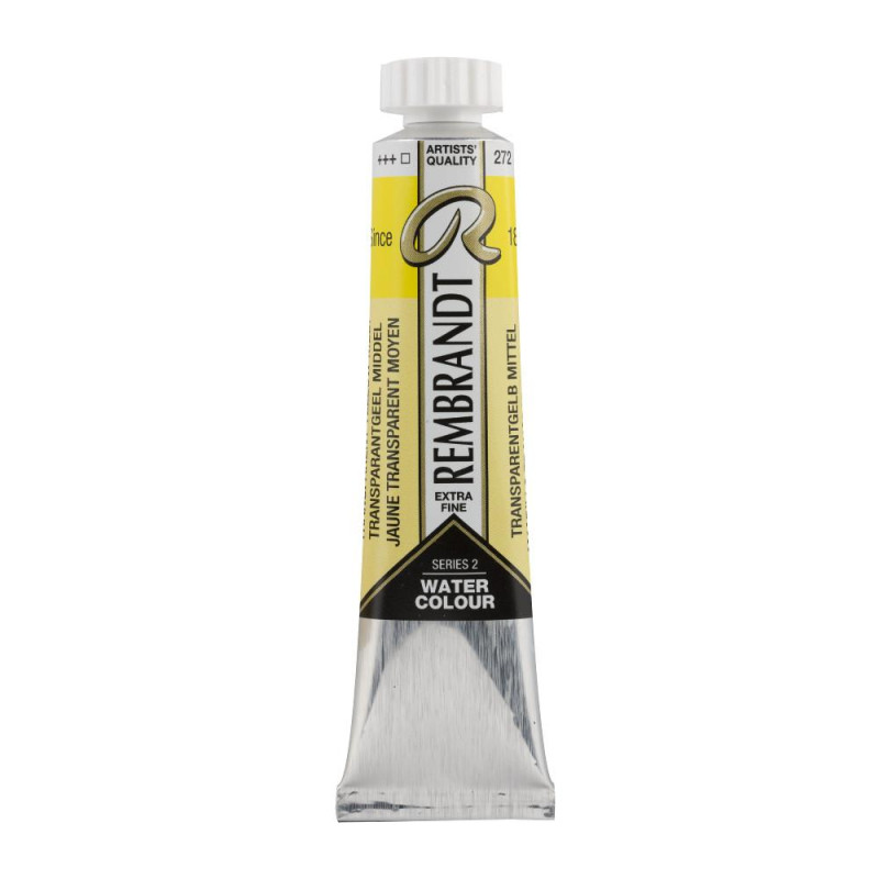 Jaune transparent moyen - Aquarelles Tube 20 ml Rembrandt
