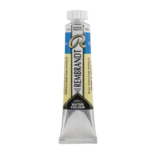 Bleu céruléum phtalo - Aquarelles Tube 20 ml Rembrandt