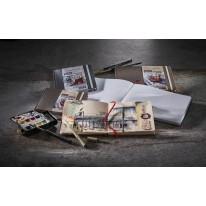 Toned Watercolour book Hahnemühle gris 14x14 paysage 200g 60 pages grain fin *