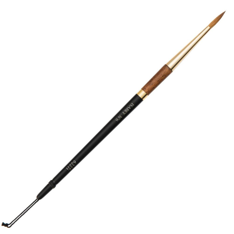 Pinceau martre Kolinsky pure rond pointe fine Isabey série 6227i n°12