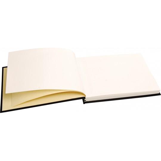 Bloc toilé Clairefontaine 14,8x21 180g 60 f à grain, noir *
