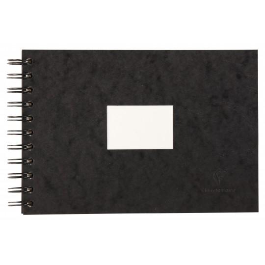 Album de voyage Clairefontaine 14,8x21 300g 25 f noir
