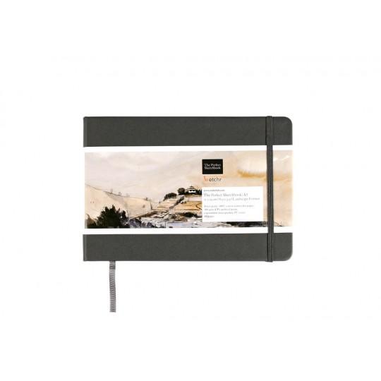 Perfect Sketchbook A5 300g 100% coton 44 pages grain fin format paysage Etchr Lab