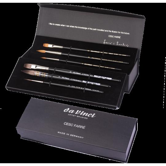 Coffret de 6 pinceaux aquarelle Cesc Farré par Da Vinci