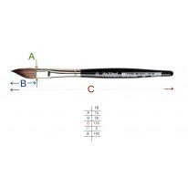Pinceau de poche Da Vinci Casaneo 987 XS manche court sabre