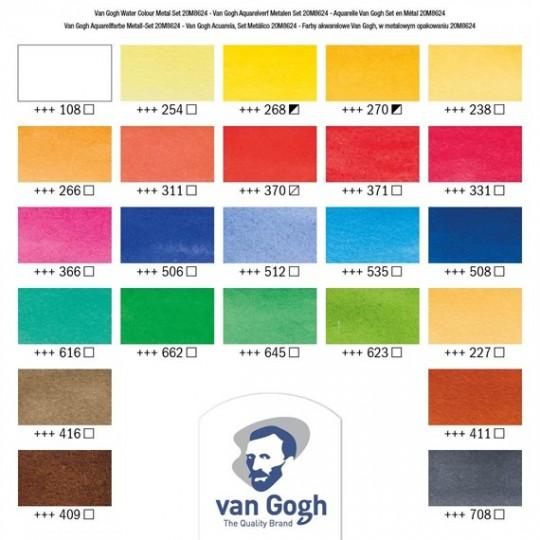 Boîte métal Van Gogh 24  1/2 godets