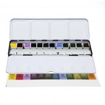 Coffret métal Couleurs d'inspiration de 12 ½ godets d'aquarelle extra-fine Daniel Smith + 12 espaces libres