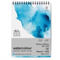 Album spiralé 25% coton 22,9x30,5 300g 12f grain fin Watercolour Winsor&Newton