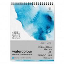 Album spiralé 25% coton 27,9x35,6 300g 12f grain fin Watercolour Winsor&Newton