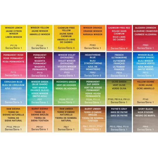 Boîte métal de voyage 24  ½ godets Winsor & Newton