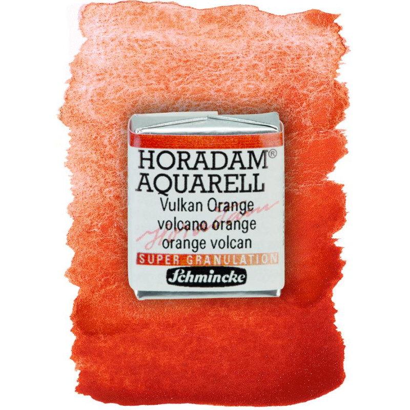 Volcan orange - aquarelle super-granuleuse ½ Godets Schmincke Horadam