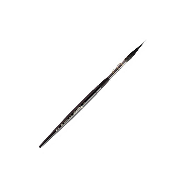 Pinceau de voyage Lavis synthétique petit-gris extra long série 1338 n°4 Tintoretto
