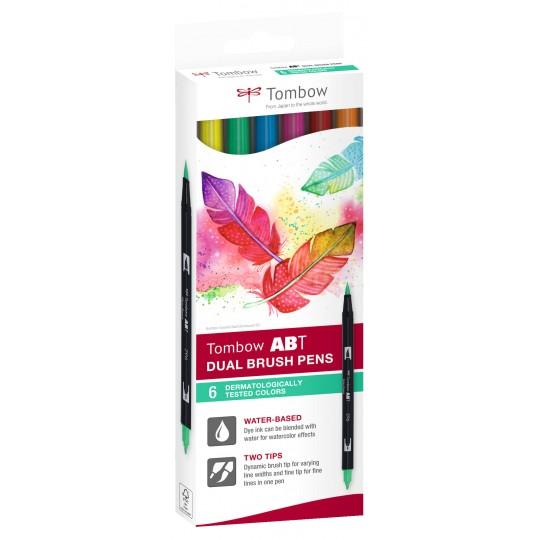 Coffret feutres ABT 6 couleurs bonbons Tombow